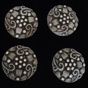 Magnetic Horse Show Number Pins PEWTER BERRY Set of 4 NEW